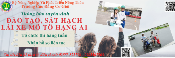 Thông báo tuyển sinh đào tạo, sát hạch mô tô Hạng A1